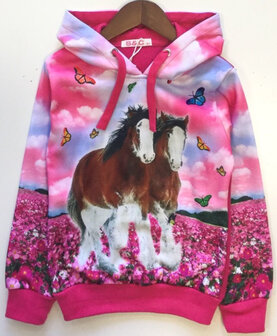 Paarden Sweater Meisjes Pink