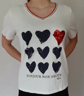 Blue Seven Tshirt Dames Gebroken Wit