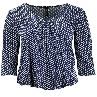 Iz Naiz Shirt Dames Donkerblauw / Wit