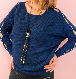 Pullover Dames Donkerblauw, one size