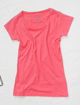 (Basis) tshirt Dames Roze, maat S