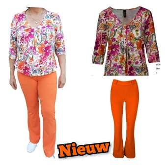 IZ NAIZ Flair Pants Dames Oranje