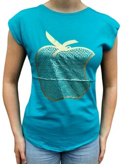 Tshirt Dames Turquoise, S