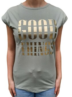 Tshirt Dames Olijfgroen