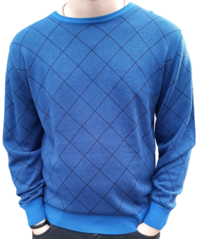 Blue Seven Pullover Heren Blauw