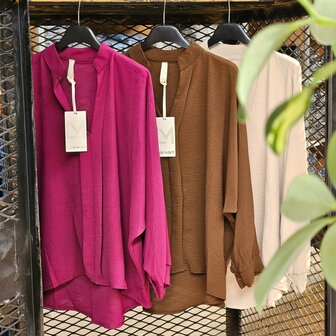 Blouse Dames Bruin, ONE SIZE