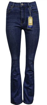 Norfy FLARED Jeans Dames Donkerblauw