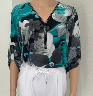 Top Dames TURQUOISE, ONE SIZE