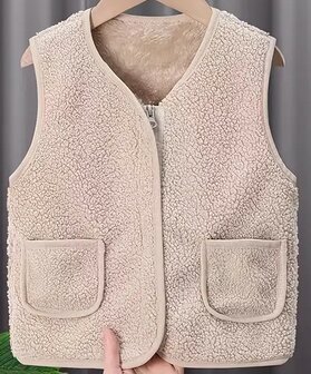 Gilet Meisjes Beige