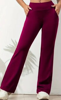 Flare Treggings Bordeaux Rood