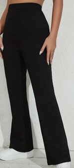 Flare Broek Ribstof Zwart