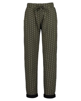 BLUE SEVEN Broek Legergroen/zwart