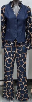 IZ NAIZ Flair Pants Dames Donkerblauw