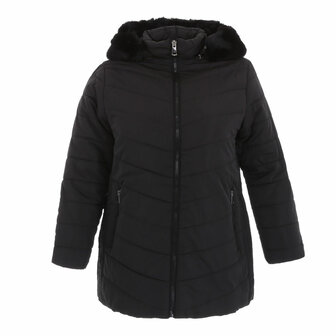 Winterjas Dames Zwart, maat 4XL