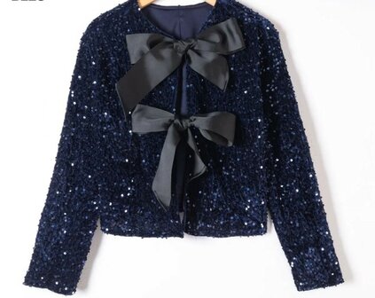 Glitter Blouse Donkerblauw