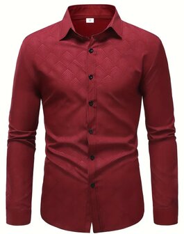 Blouse / overhemd Heren ROOD