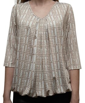 IZ NAIZ Shirt Dames Wit / Beige