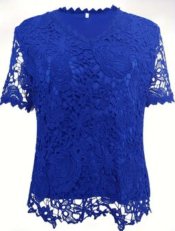 Kanten Top Kobalt Blauw