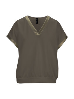 IZ NAIZ Tshirt met Gouden Streep