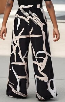 Wijde broek Zwart / Wit