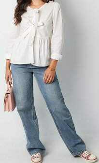 Blouse Strikjes WIT