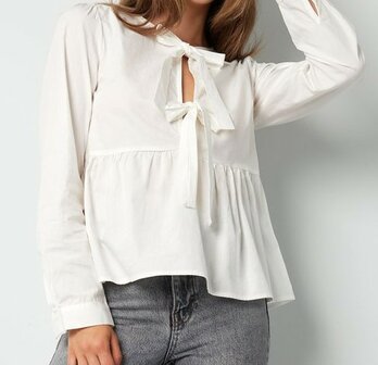 Blouse Strikjes WIT