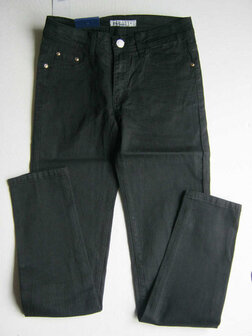 Skinny gecoate Jeans Zwart, maat 48