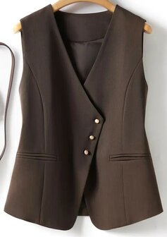 Gilet Donkerbruin