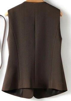 Gilet Donkerbruin