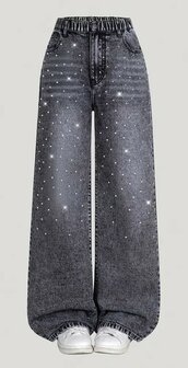 Glitter Jeans Zwart