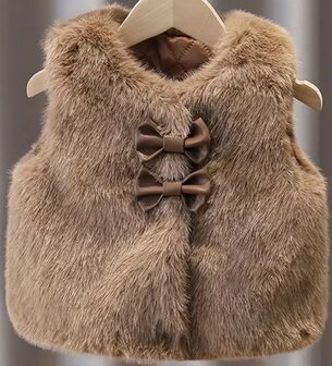 gilet Meisjes Taupe, maat 128