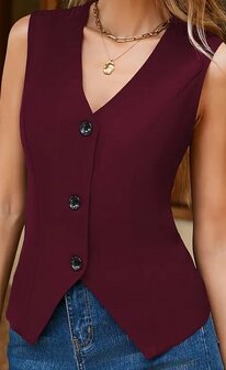 Gilet Bordeaux Rood, maat XXL