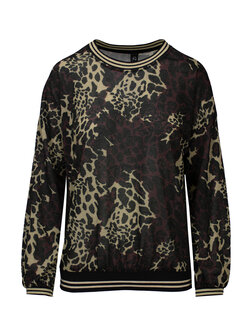 IZ NAIZ Shirt Sparkle &ndash; Animal Bordeaux