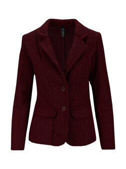 IZ NAIZ Boucl&eacute; Blazer BORDEAUX ROOD