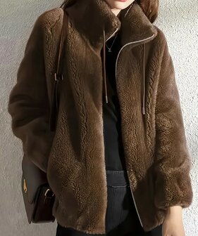 Fleece Jas Donkerbruin