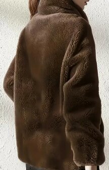Fleece Jas Donkerbruin