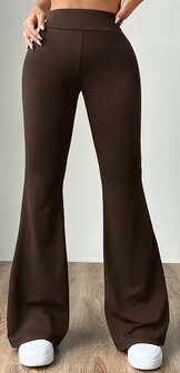 Flare Treggings Donkerbruin