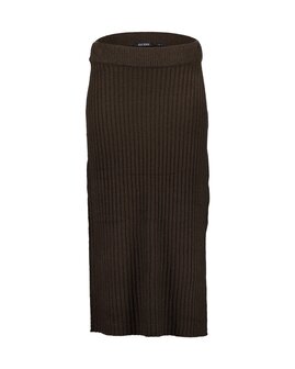 BLUE SEVEN Lange rok DONKERBRUIN