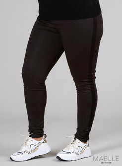 MAELLE Stretchy Cotton/Viscose Trim Trouser