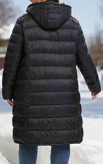 Winterjas Dames Zwart, maat 4XL