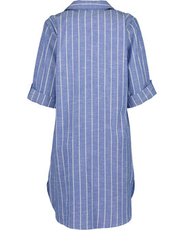 BLUE SEVEN Jurk Blauw / Wit gestreept