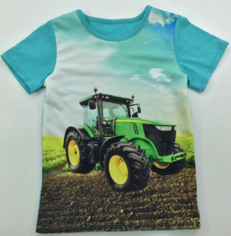 tshirt Trekker (JOHN DEERE) Jongens turquoise