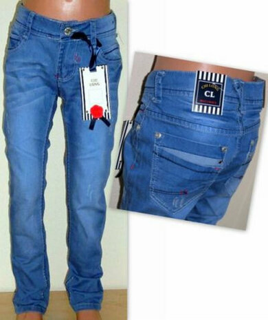 ChiLong Jeans Jongens Blauw, maat 122/128