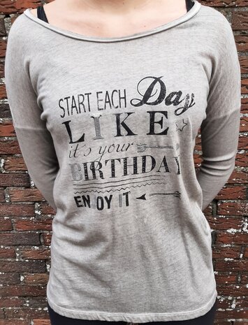 Blue Seven Shirt Dames Taupe, maat S