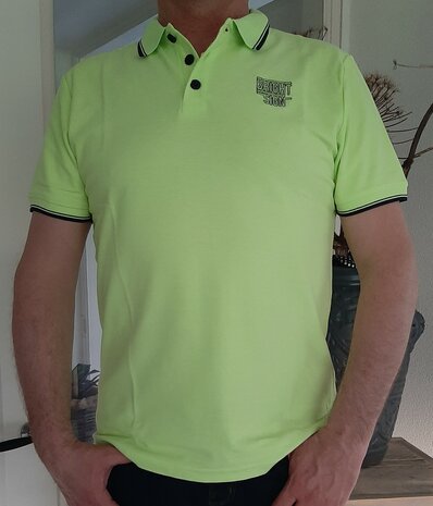 Blue Seven Polo Tshirt Heren Fel Geel