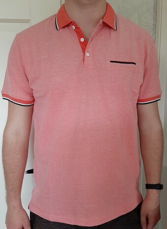 Blue Seven Polo Tshirt Heren Roze