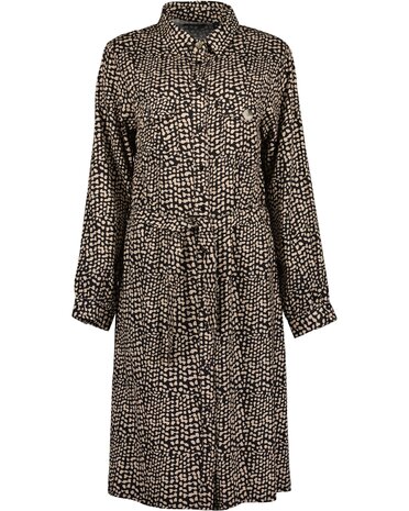 BLUE SEVEN Jurk Dames Camel / Zwart