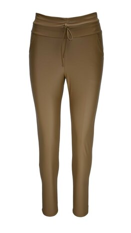 IZ NAIZ Leder-Look Treggings Camel