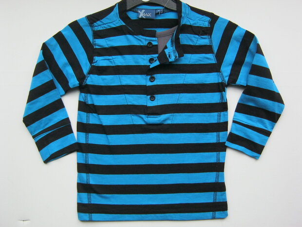 shirt Jongens zwart/blauw