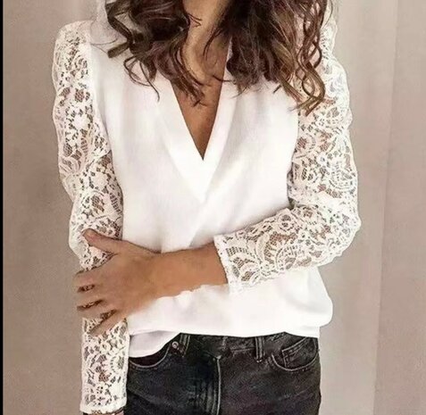 Blouse Dames Wit